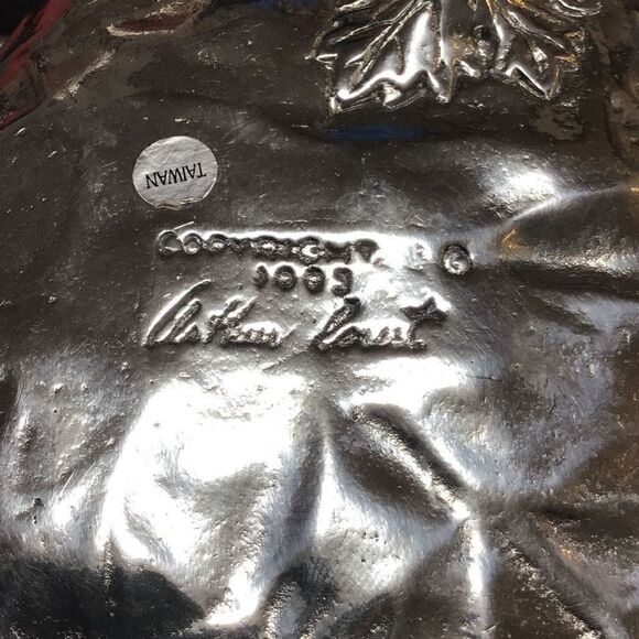 Serving set of 2 Arthur Court grape vines dish and platter - Picture 5 of 9